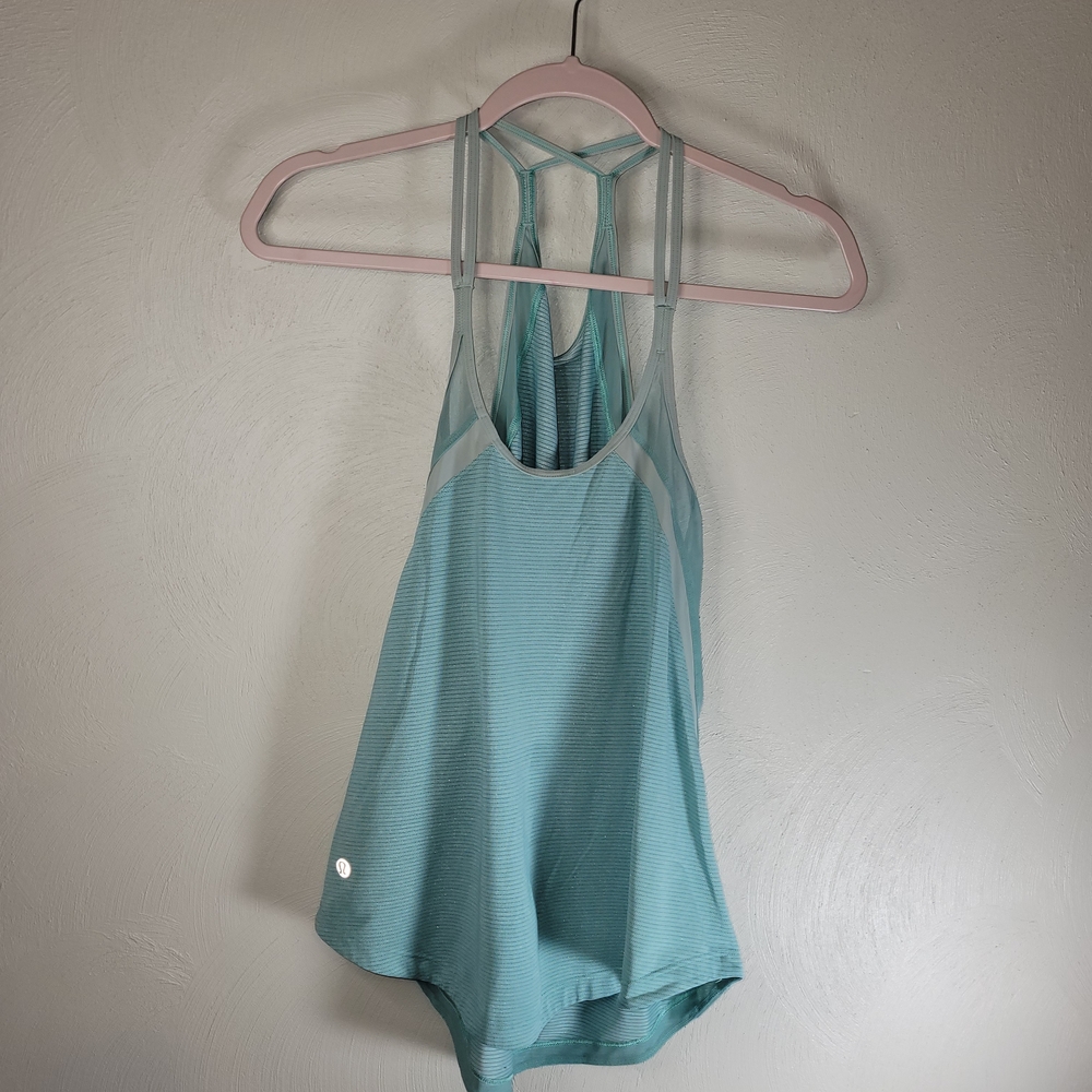 Lululemon Ladies Teal Run Off Route Tank Top - Ladies Size 4appx